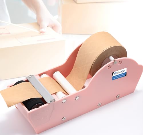 Frifreego Water-Activated Tape Dispenser, Manual Kraft Gum Tape Dispenser, Width Adjustable 1.18-3.15