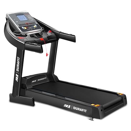 Image of 91-Durafit Panther | 5.5 HP Peak DC Motorized Foldable Treadmill | Auto Incline 18 Level |Max Speed 18 Km /Hr | Max User Weight 130 Kg | Free (DIY) Installation Assistance | Spring Suspension