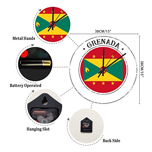 Horloge murale pour salon Grenade en bois rustique déco cuisine et école