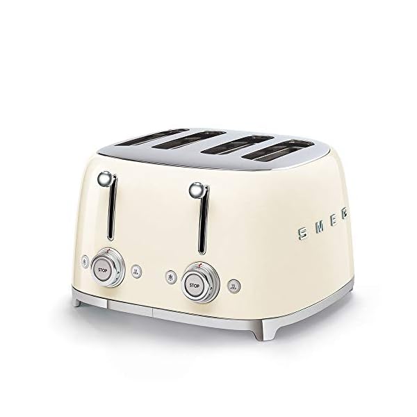   Smeg-50s-Style-Retro-Aesthetic-4-Slice-Toaster-6-Presets-Extra-Wide-Slots-Cream-TSF03CRUS