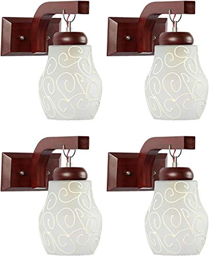 Royal Glass Fancy Light pendent Wall lamp with Unique All Fitting and Fixture Set of Four(Electric)