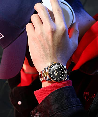 Image of OLEVS Watch Men Luxury Dress Stainless Steel Date Analog Watch Waterproof