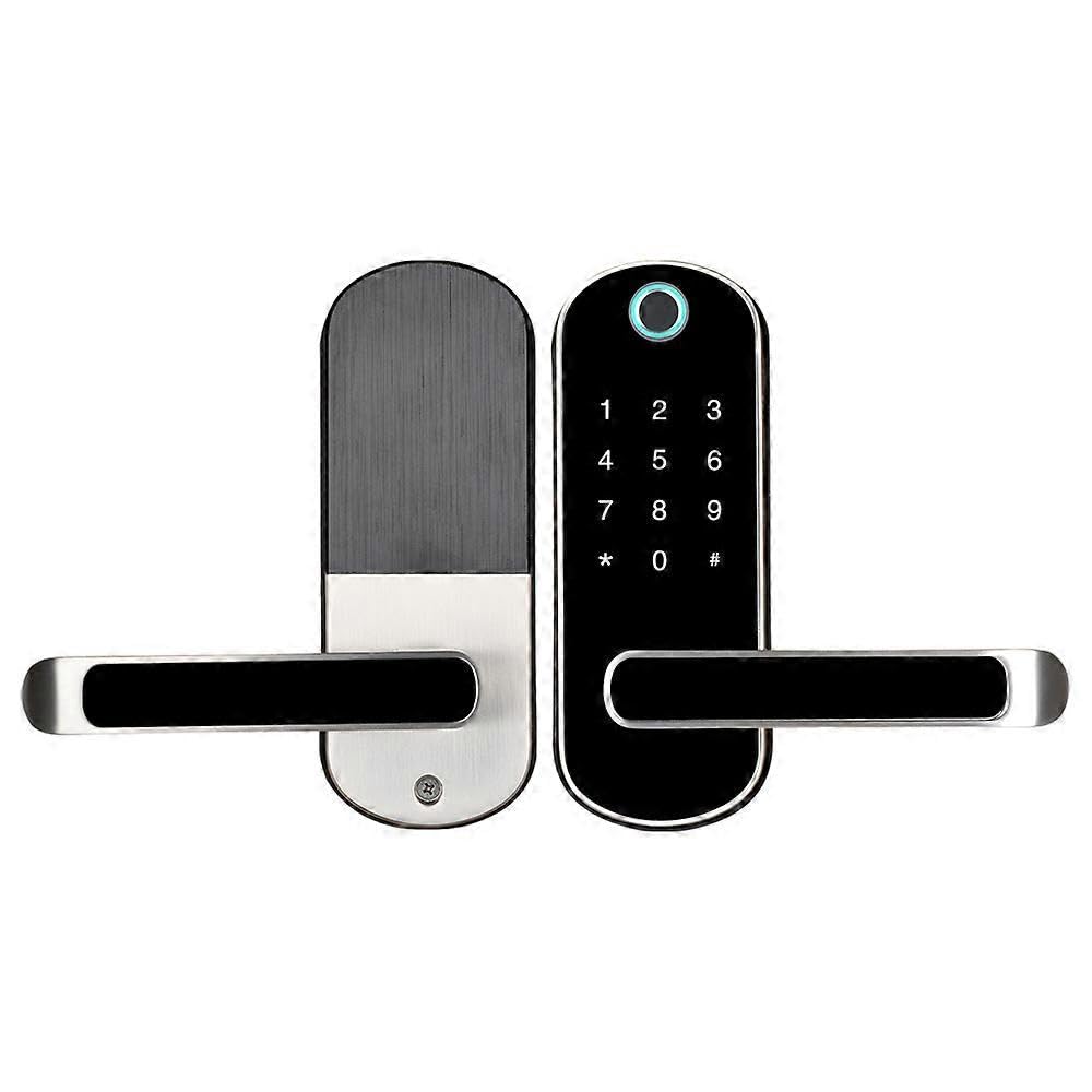 WiFi Electronic Door Lock with Tuya App Remotely/Door Bell/Biometric Fingerprint/Smart Card/Password/Key Unlock