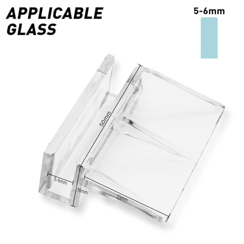 Image of LINLAN 1 /4-inch 12 Pieces Aquarium Cover Bracket, Fish Tank Lid Clips Acrylic Aquarium Cover Clip Support Holder, for Rimless Aquariums