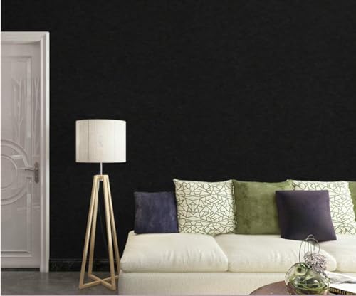 Image of WALLMATE? Black Vinyl Wallpaper Self Adhesive and Removable Peel and Stick Vinyl Contact Paper Easy to Apply Wall Coverings Shelf Home Decorative (18x60 inch, Black Matte)