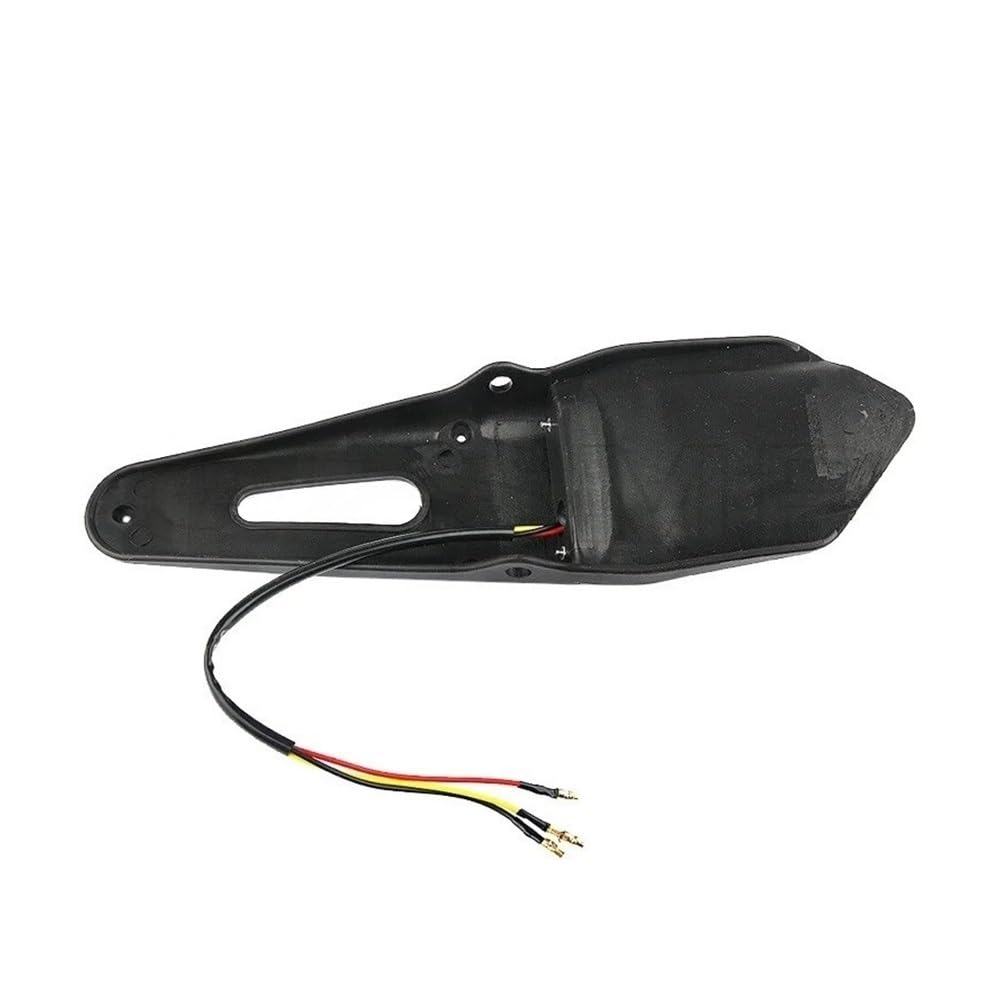 Luce Stop Fanale Posteriore Supporto per targa in ABS nero con fanale posteriore a LED da 12 V, universale, per moto cross e