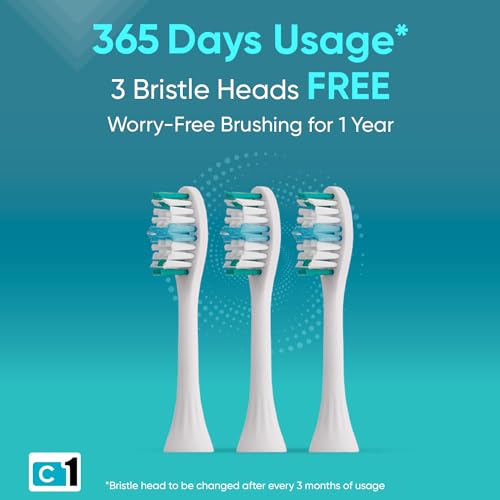 Vega CareOne C1 Electric Toothbrush Battery Operated with IPX7 Waterproof, 3 Brush Head, 2 Min Auto-Timer, 40000 Vibration/Min, 60 Days Battery... - Image 6