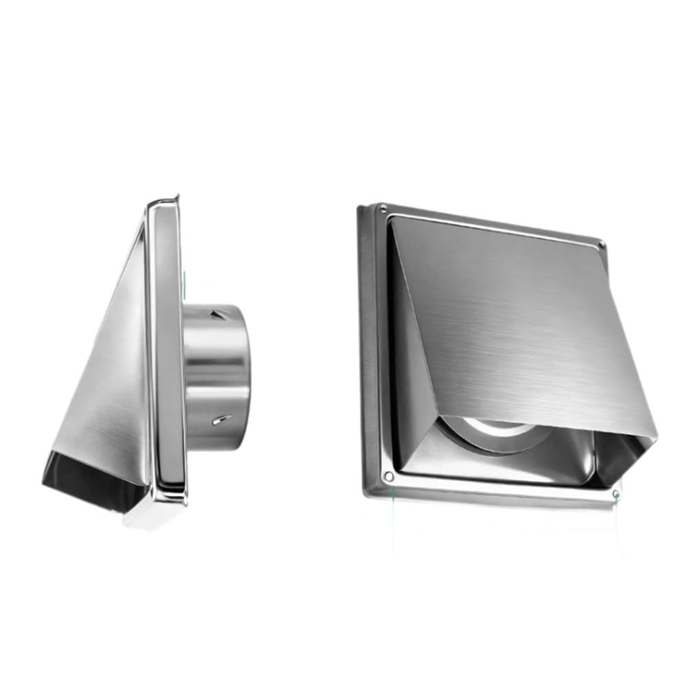 Aundhegrtt 8 Inch Hooded Wall Vent Metal Exhaust Vent Cover Cap for Exterior Kitchen Range Hood Dryer Ventilation