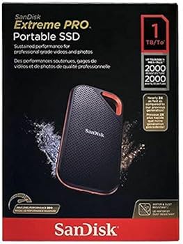 SanDisk Extreme Portable SSD 1TB【800043】 SanDisk 1TB Extreme Portable External SSD - Up to 550MB/s