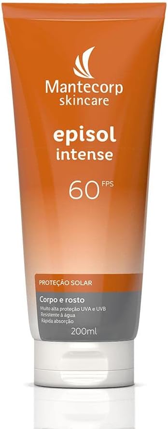 Protetor Solar Corporal e Facial Episol Intense Fps 60-200ml – Proteção UV e Textura Hidratante – Ideal para Uso Diário em Todos os Tipos de Pele – Mantecorp