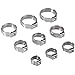 MYCENSE 180Pcs Single Ear Hose Clamp Assortment (9 Sizes 7mm-21mm) Ear Clamps Pincer for Cable Industrial Use Hose Water Pipe