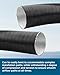 75mm Warm Heater Duct Pipe, for Webasto Eberspacher Diesel Parking Heaters, 40cm-80cm Expandable Design for Car Truck RV Bus Van Boat Air Ducting Hose, Black