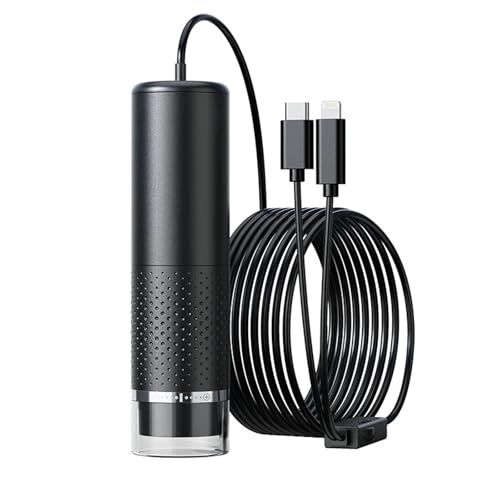 Endoscopio Digital portátil 1600X con 8 LED y conexión Tipo C