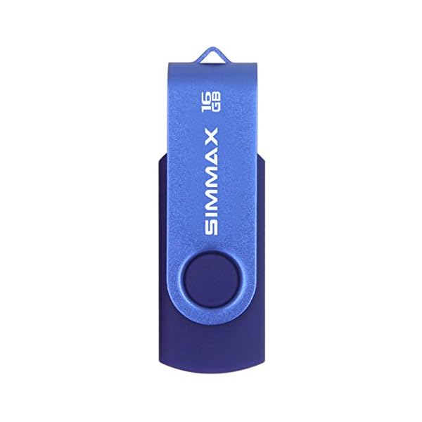 SIMMAX USB Stick 3 Stück 16GB Memory Stick Swivel-Design USB-Flash-Laufwerke Zip-Laufwerke (16GB Schwarz Blau Grün) – Bild 4
