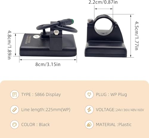 Velocímetro inalámbrico para bicicleta con pantalla LCD S866 multitensión 5