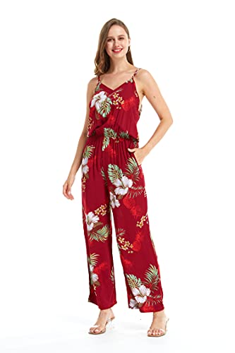Image of Matchable Family Hawaiian Luau Men Women Girl Boy Clothes in Pineapple Garden Burgundy