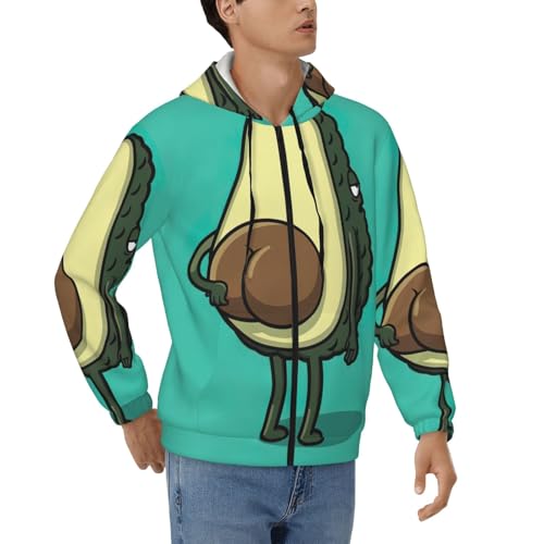 Sweat à fermeture éclair intégrale pour homme avec capuche imprimée