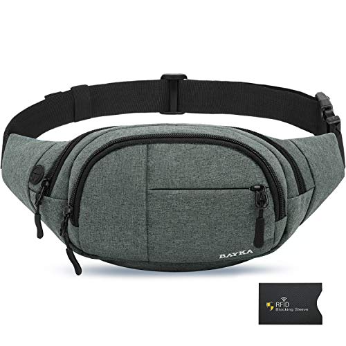 BAYKA Fanny Pack for Men and Women, Water Resistant Fashion Waist Bag