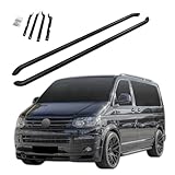 J&J AUTOMOTIVE Marche Pieds Latéraux pour Volkswagen Transporter T5 Swb 2003 2015, Tubes de Protection, Lot de 2 Pcs (Gauche et Droite), Kit de Fixation Inclus