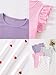 Jolyshlid Girls 4 Packs Tees Ruffle Short Sleeve T-Shirt Ribbed Knit Casual Summer Tunic Tops Multicolor 7-8Y