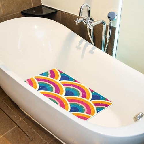 Tapis de bain antidérapant en PVC extra long de format XL avec ventouses de maintien