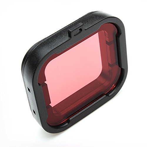 MASUNN Polariseur 3 Couleurs Plongée sous-Marine Filtre Lentille UV pour Gopro Hero 3 +-Rouge