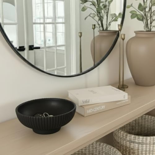 Decorative Concrete Fruit Bowl For Kitchen Counter Or Table Decor – Premium Quality Large Key Bowl Elevates Your Modern/Farmhouse Home Decoration, Showcasing Fruit or Seasonal Centerpieces in Style