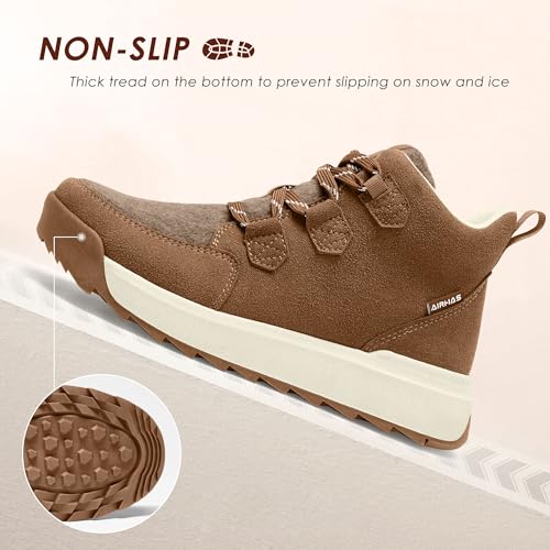 Women's Winter Warm Snow Boots for Women Comfortable Water-Resistant Womens Ankle Boots Fashion Booties(taffy,9.0)3