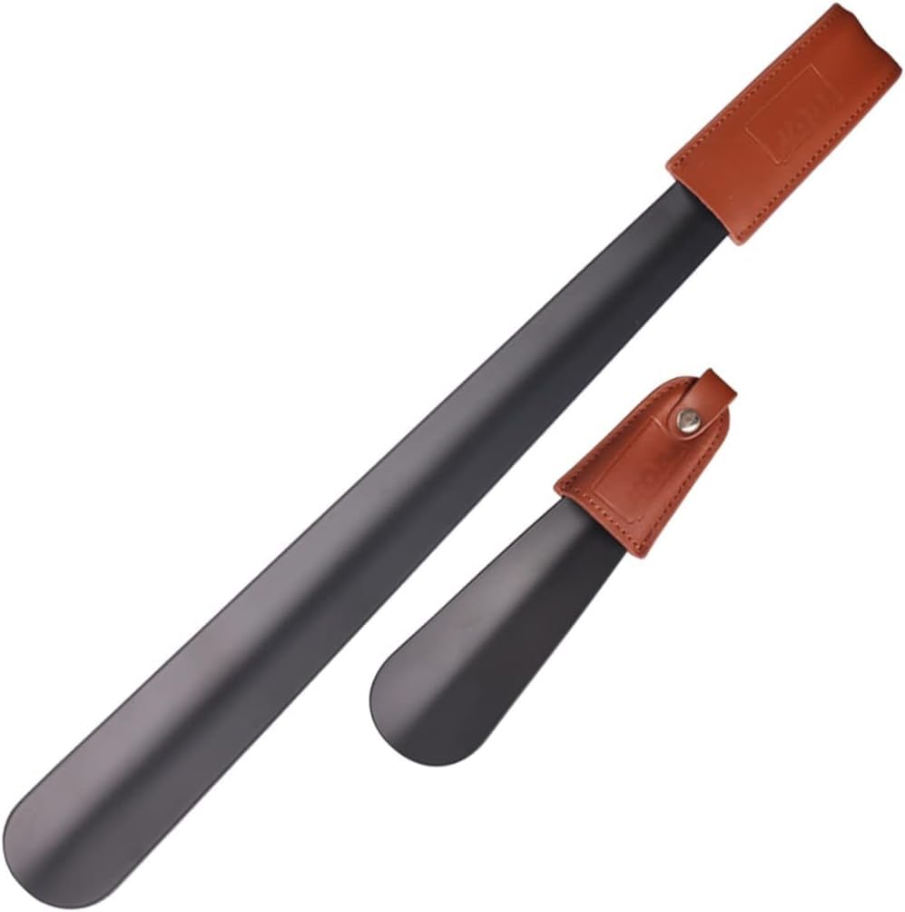 Calzador, Ayudante de Zapatos for Personas Mayores Acero Inoxidable Mate, Cuchara for Mango Largo Duradero, ayudante Viaje con Corto, for Mujeres Embarazadas | Set