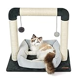 Lesure Small Cat Scratching Post with Bed - 2 in 1 Kitten Scratching Posts for Indoor Cats, Kitty...