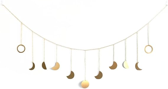 Moon for Phase Wall Hanging Metal Garland Gold Boho Decor Ho