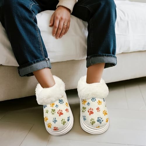 Tie-Dye Slippers for Women Soft Breathable Polar Fleece Shoes for Unisex-Adult,Winter4