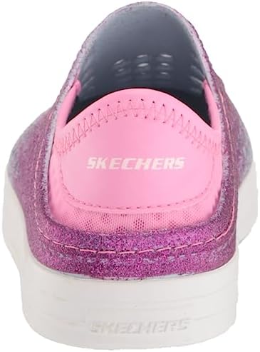 Skechers Kids Girls Foamies Guzman Steps-Glitterland Water Shoe Sneaker, Light Blue/Pink, 3 Little Kid | Image 2