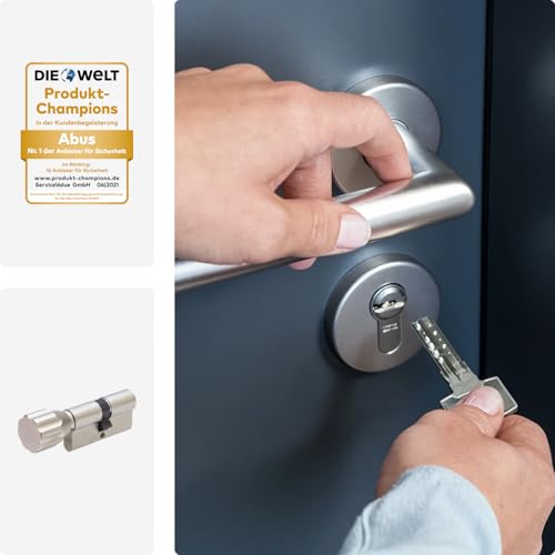 ABUS Profil-Zylinder KD6XNP 30/30 mit Codekarte und 5 Schlüsseln, 50716