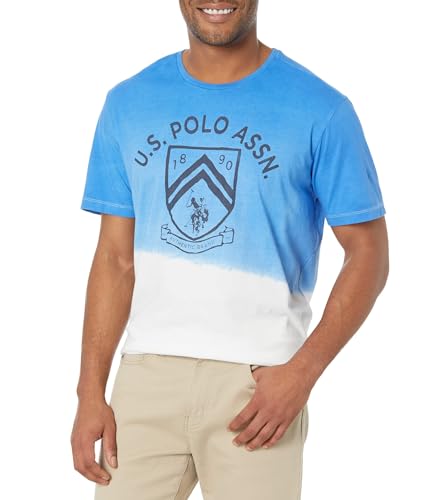 T-shirt graphique U.S. Polo Assn. bleu col rond en taille M pour homme