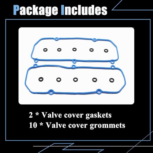 Image of AUCERAMIC VS50441R Engine Valve Cover Gasket Set Fit 1994-2008 for Ford F-150 E-150 E-250 Freestar Mustang Thunderbird Taurus, for Lincoln Continental, for Mercury Sable Cougar Monterey