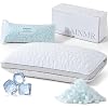 Cooling Pillow with Shredded Memory Foam for Sleeping, 20x30 Adjustable Bed Pillow with Cool & Bamboo-Derived Rayon Side, Firm Pillow with Cooling Gel for Hot, Back, Stomach or Side Sleeper (Queen)