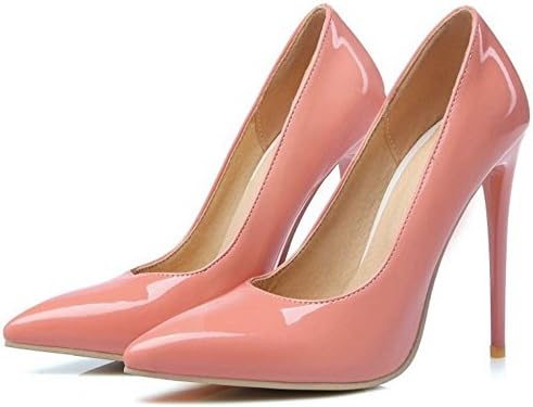 Smilice Women Dressy Pumps High Heel Stiletto Pointed Toe Shoes Occupational Style Pink — view 3