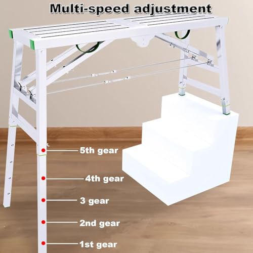 Andamio plegable portátil multiusos para pintar paredes altas y reformas en el hogar 3