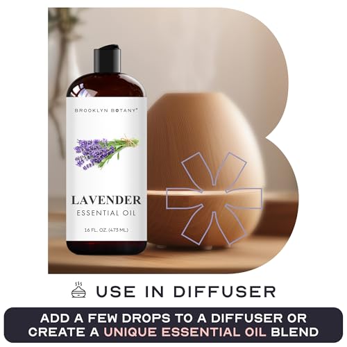 Image of Brooklyn Botany Lavender Essential Oil - Huge 16 Fl Oz - for Candle Making, Soap Making, Diffusers, and Aromatherapy