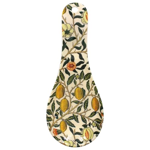 The Leonardo Collection Fruits Spoon Rest By William Morris | Elegant Ceramic Spoon Rest with Iconic Fruits Design | Perfect for Cooking or Kitchen Display | Timeless and Functional