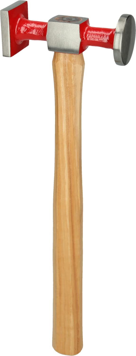 KS Tools 140.2134 Karosserie-Standard-Hammer, groß rund/eckig/gewölbt, 325mm