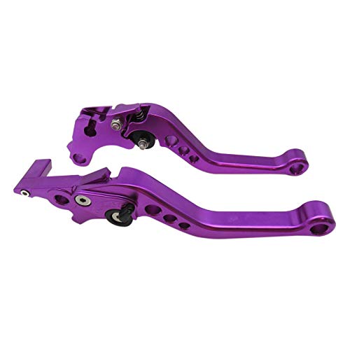 Purple CNC 6 Position Shorty Brake Clutch Lever for Suzuki Hayabusa GSXR1300 1999 2000 2001 2002 2003 2004 2005 2006 2007