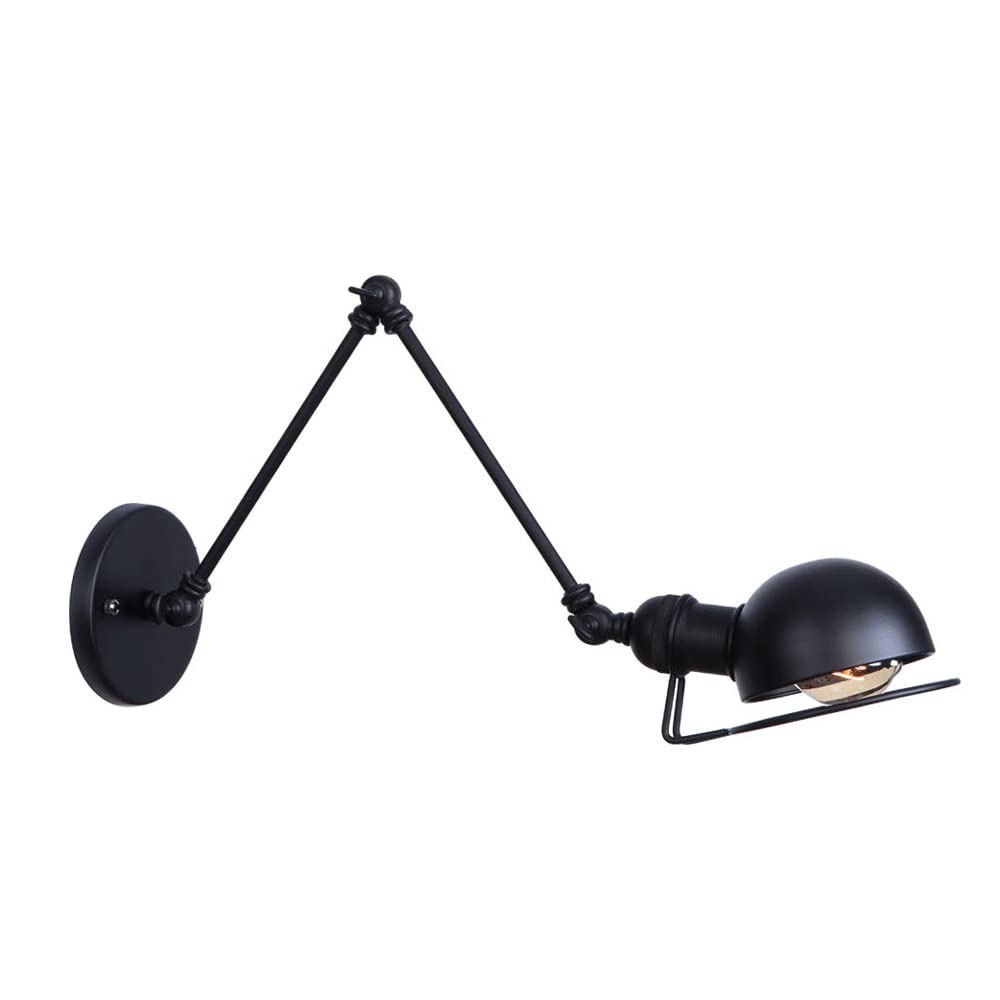 FYZDLAOR Lighting Industrial Vintage Style 1 Light Wall Sconces Adjustable Swing Arm Wall Sconce,for Dining Room,Living Room,Foyer, Coffee Shop,etc(E27)