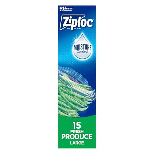 Ziploc Fresh Produce Bags Large 15-Count