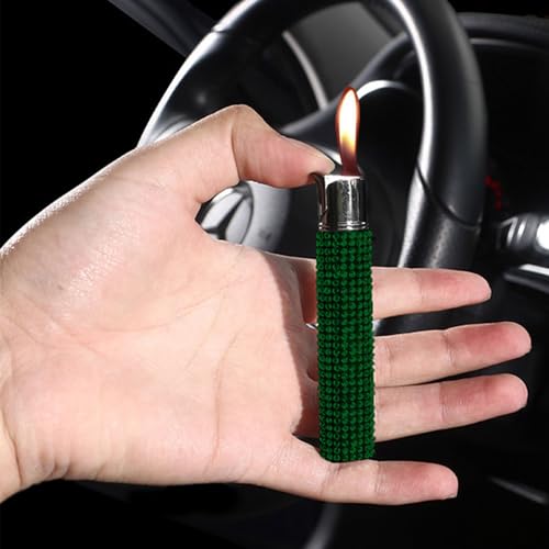Encendedor de butano delgado con diseño mini de diamantes miniatura 2