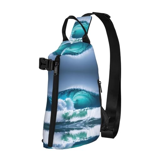 Sac à dos à bandoulière unisexe OdDdot imprimé verre à vin petit sac d'épaule croisé homme femme
