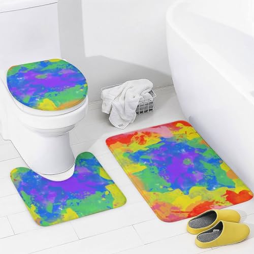 Ensemble de 4 rideaux de douche avec tapis de bain et wc - 5