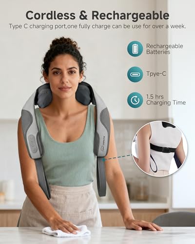 Image of 2026 Cordless 4D Shiatsu Neck and Shoulder Massager With Heat Pain Reilef