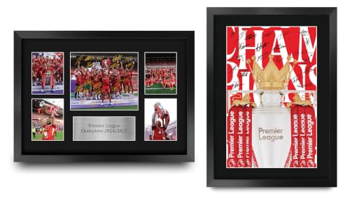 Cadre photo Liverpool 2024/2025 pour la décoration murale d'un salon de fan de football